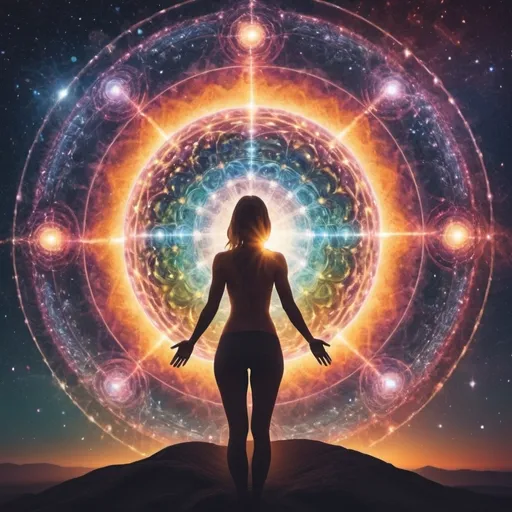 Prompt: Can you make an Instagram post with this text: Viewing life through the quantum lens reveals that everything in the universe is made of energy, all interconnected. Our thoughts and emotions carry vibrational frequencies that influence our energetic state. Quantum Healing recognizes that our beliefs shape our experiences—limiting beliefs can hold us back, but by rewriting them, we open ourselves to endless possibilities. Shifting to a positive mindset creates the space for deep healing and transformation, allowing us to break free from old patterns and thrive in a new reality.