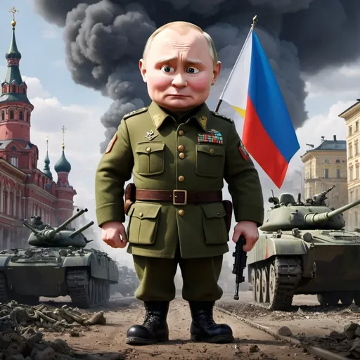 Prompt: Disney Pixar movie poster about putin raiding Ukraine  titled war22