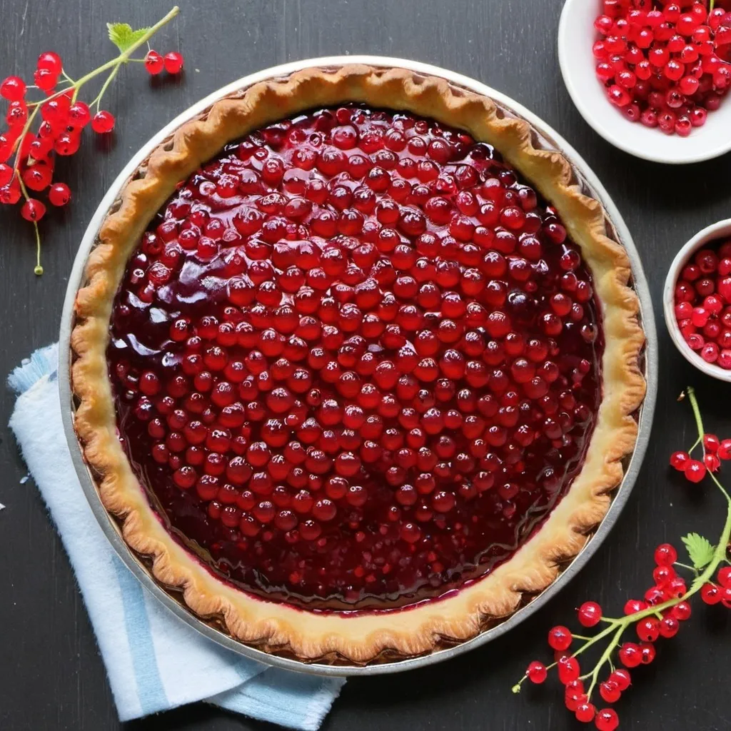 Prompt: redcurrant pie