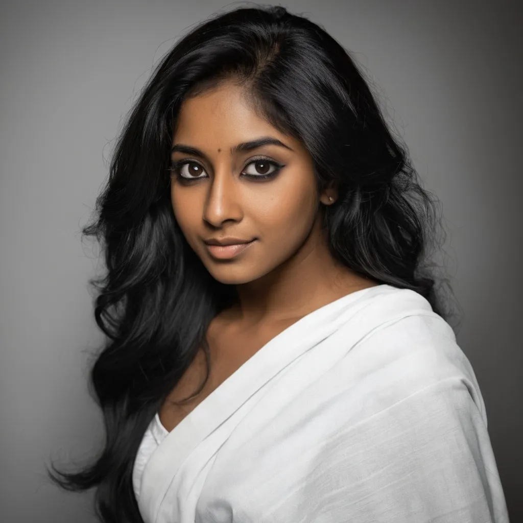 Prompt: pretty bengali lady, brown skin,black hair