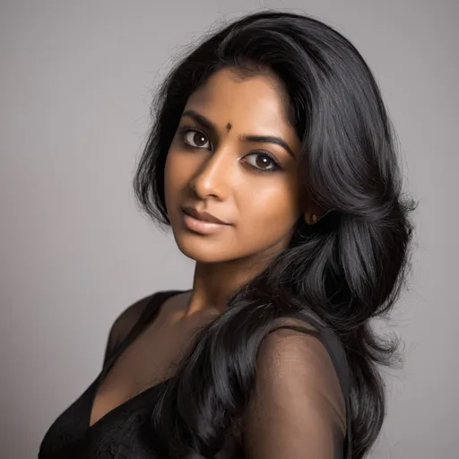 Prompt: pretty bengali lady, brown skin,black hair