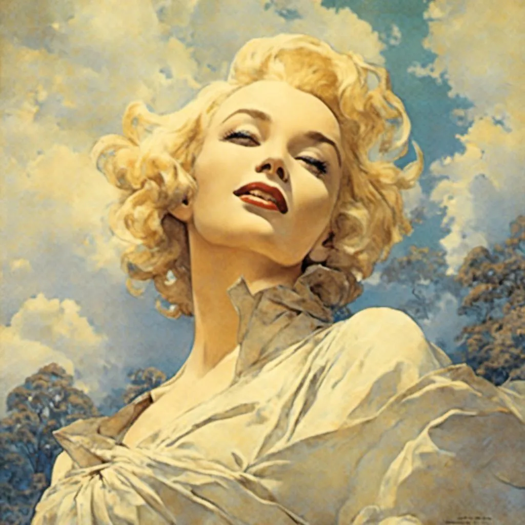 Prompt: <mymodel> close-up portrait of marilyn monroe