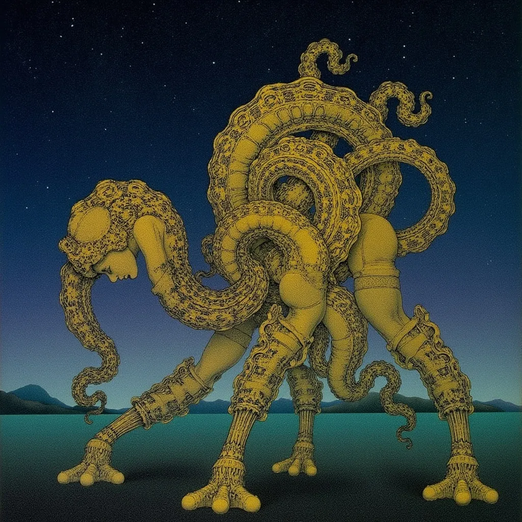 Prompt: Steampunk Taj Mahal at night on mechanical legs