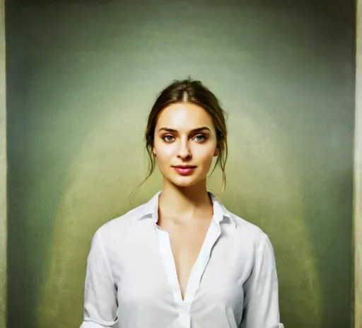 Prompt: a picture of a 30-year-old woman wearing a white shirt, unreal engine