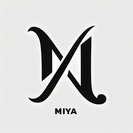 Prompt: a logo with a the letters MiYa. alle the letters