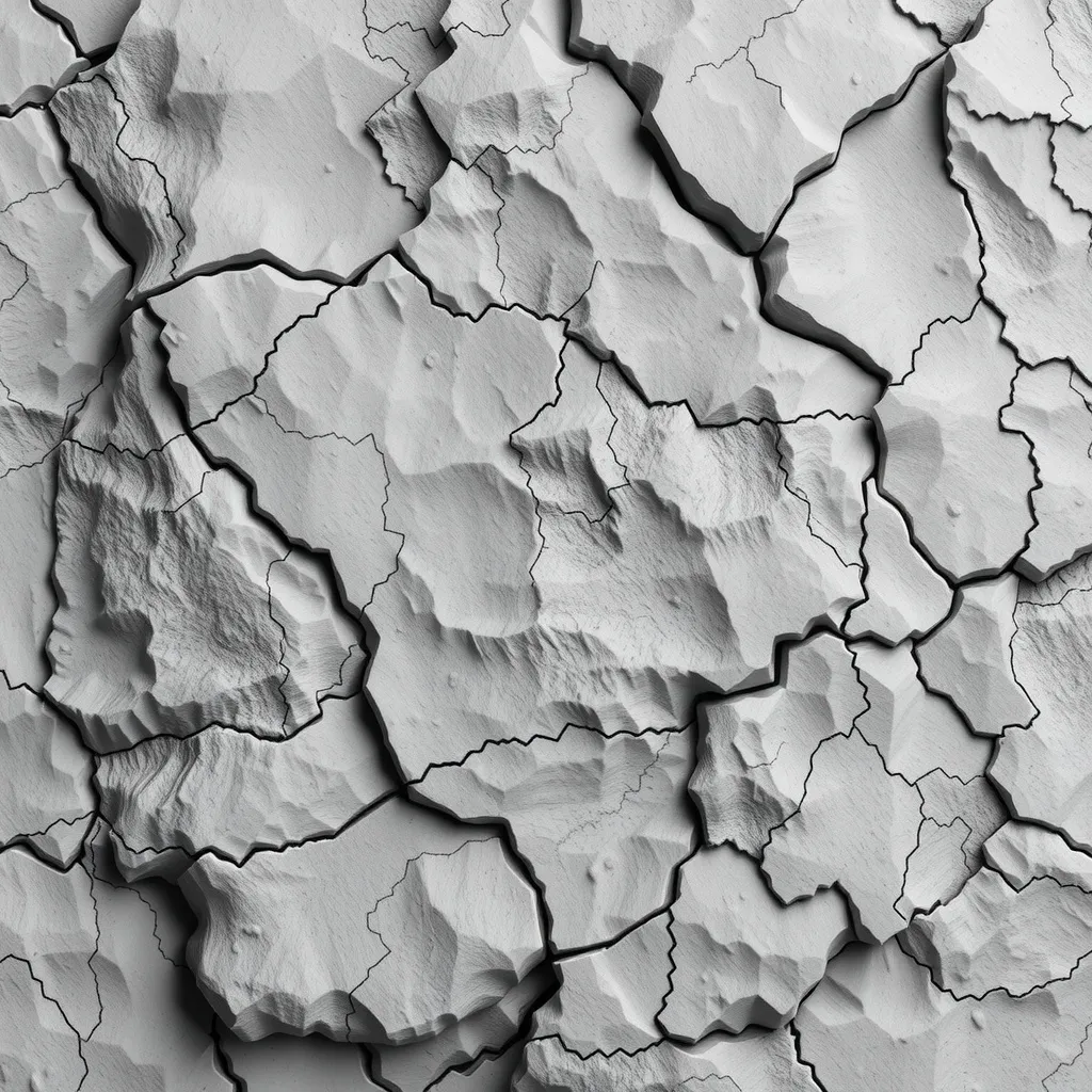 Prompt: greyscale height map texture of a rock