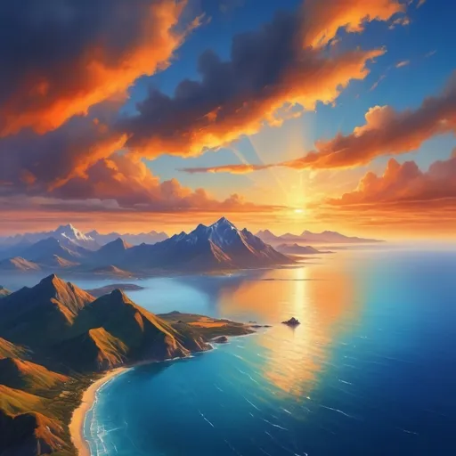 Prompt: (accurately spelled text "MY DREAM IS FAR BIGGER THAN ANY CRISIS"), stunning sunrise, (vibrant colors), majestic mountains, tranquil ocean, breathtaking clouds, luminous sky, soft golden light, rich blues and oranges, high-quality realism, artistic composition, emotionally uplifting atmosphere, vast and open landscape, captivating details, ultra-detailed, 4K resolution.