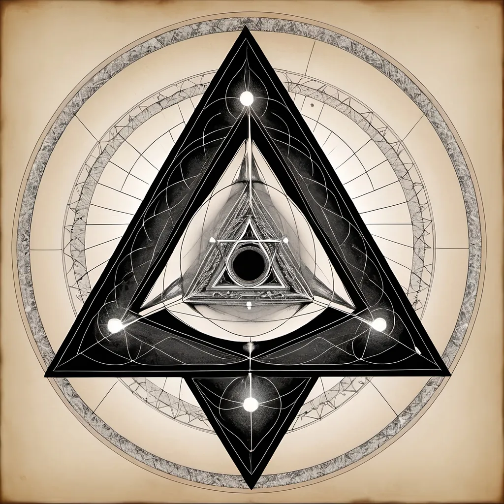 Prompt: sacred geometry circle triangle