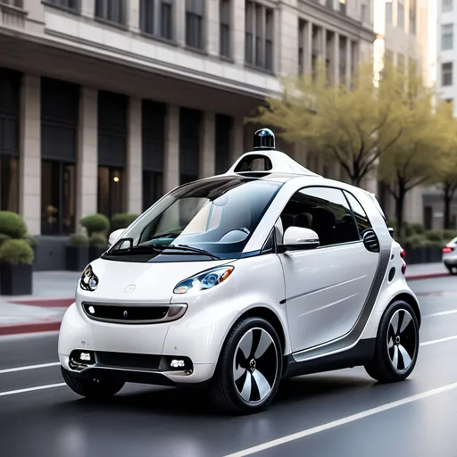 Prompt: smart self driving car very beautigul