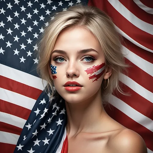 Prompt: Create image of American Flag