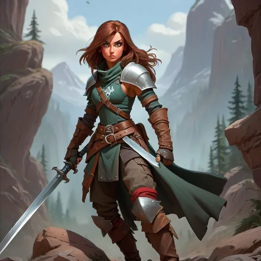 Prompt: warrior rogue with a broad sword