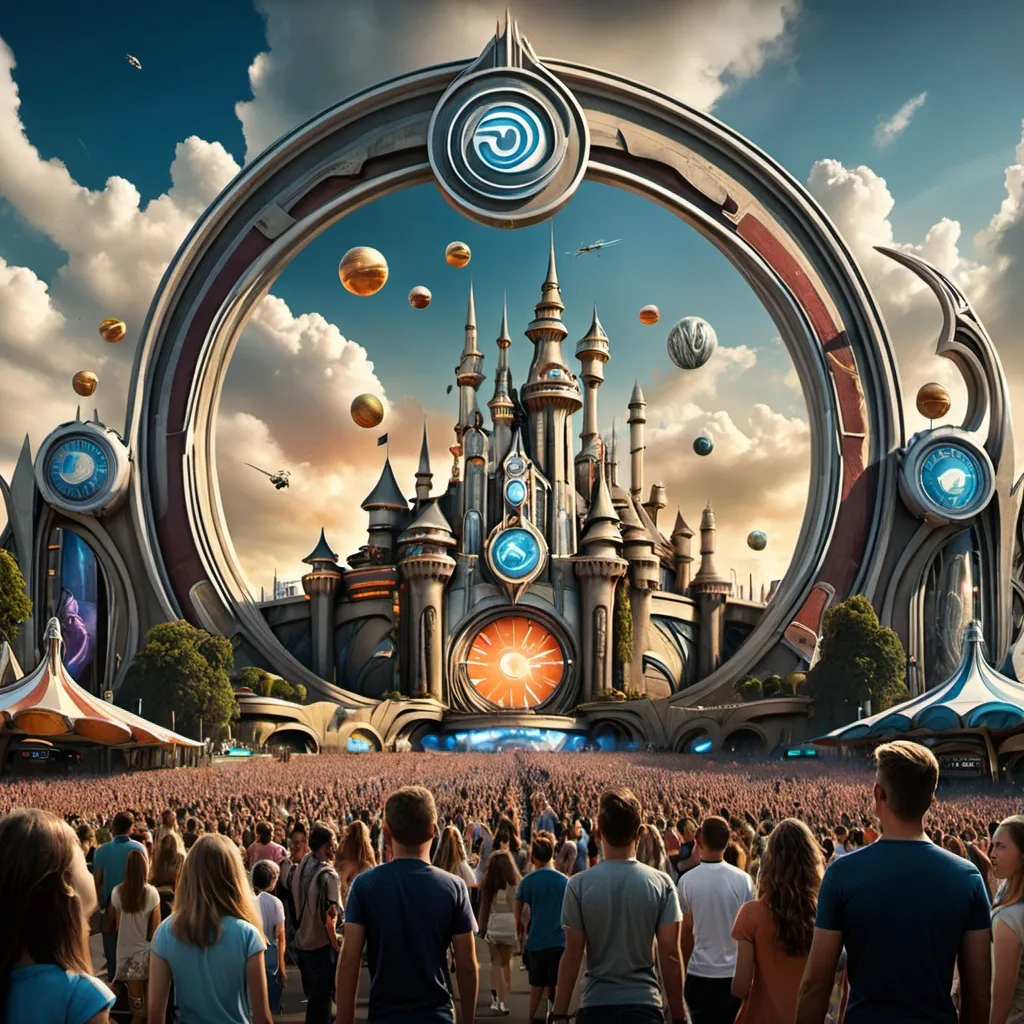 Prompt: Create a poster about Tomorrowland