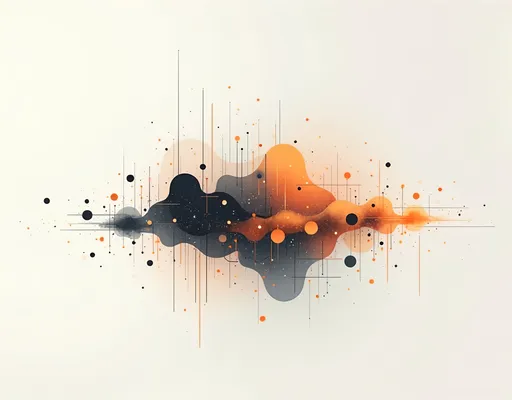 Prompt: A sleek and modern background image inspired by AI technology and abstract shapes. The background should feature subtle circuit patterns and digital elements in soft metallic hues, blended with shades of black and orange. No logos or text, just the abstract tech-inspired design. The overall feel should be futuristic, minimalistic, and creative, suitable for a brand focused on AI and design innovation.