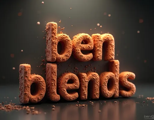 Prompt: high quality rendering, realistic 3D modeling, industrial, with the words "ben_blends" embossed(focal point), detailed components, dramatic lighting, studio lighting effects, commercial photograph, transparent shadows, dynamic composition, product shot, intricate details, professional, highres, ben_blends design