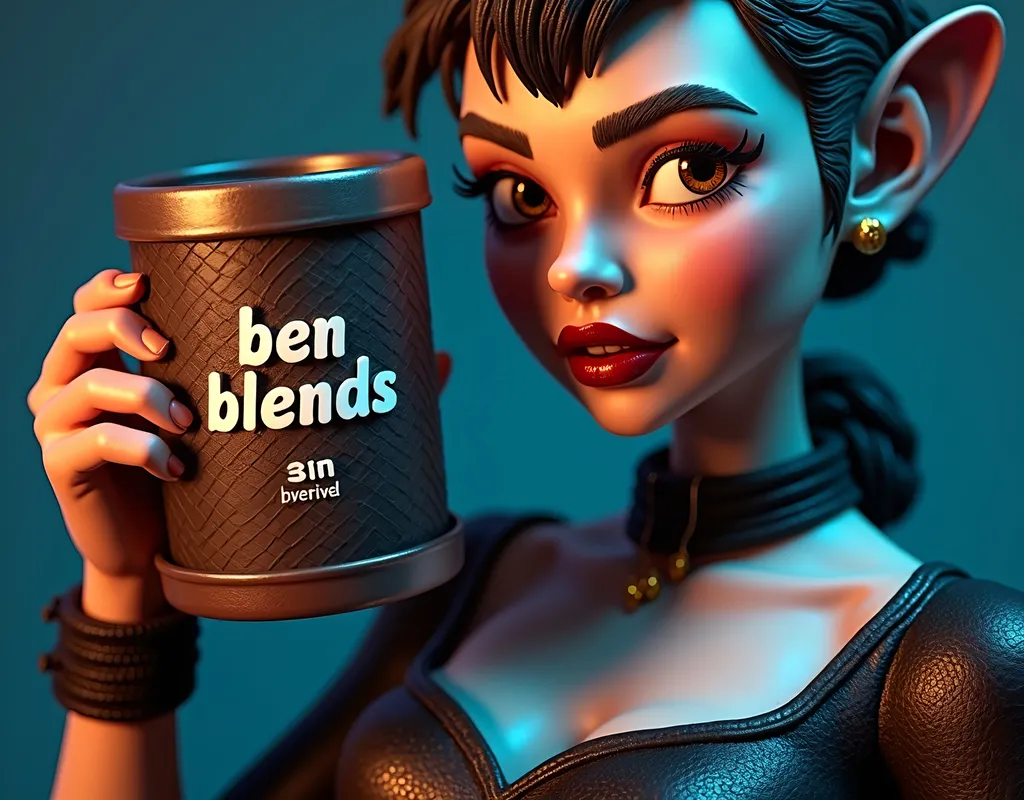 Prompt: high quality rendering, realistic 3D modeling, industrial, with the words "ben_blends" embossed(focal point), detailed components, dramatic lighting, studio lighting effects, commercial photograph, transparent shadows, dynamic composition, product shot, intricate details, professional, highres, ben_blends design