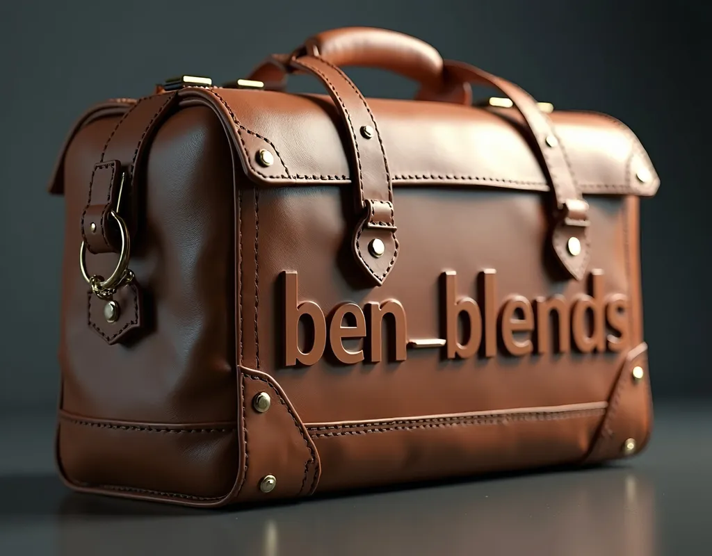 Prompt: high quality rendering, realistic 3D modeling, industrial, with the words "ben_blends" embossed(focal point), detailed components, dramatic lighting, studio lighting effects, commercial photograph, transparent shadows, dynamic composition, product shot, intricate details, professional, highres, ben_blends design