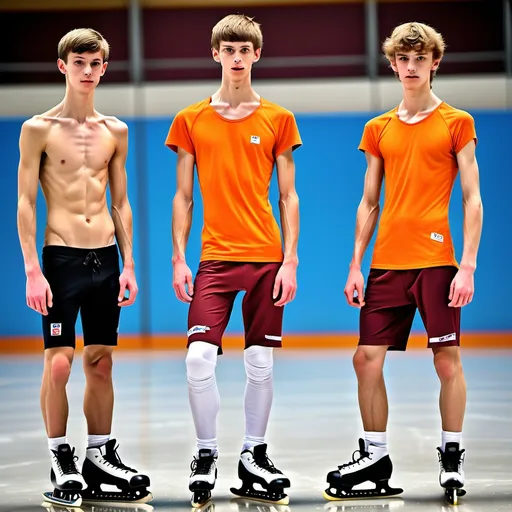 Prompt: very slim very skinny very slender (very scrawny) ((very veiny)) ((((very muscular)))) czech 22yos skaters arthyos looking their friends arthyos