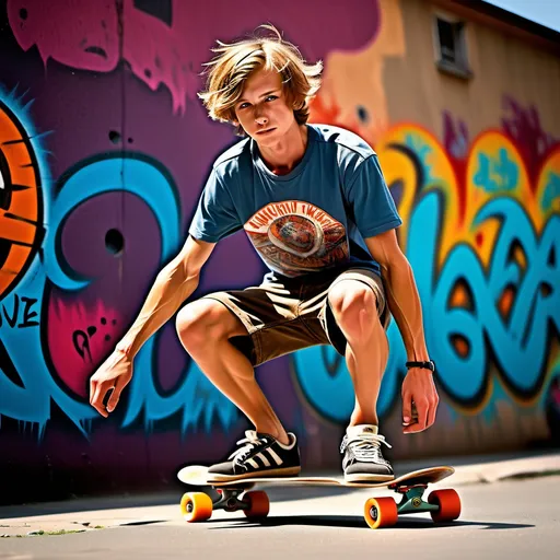 Prompt: slim skinny slender (very scrawny) ((very veiny)) ((((very muscular)))) czech 20yos skaters arthyos looking their friends arthyos