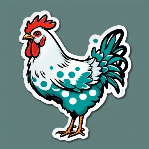 Prompt: Chicken with dots