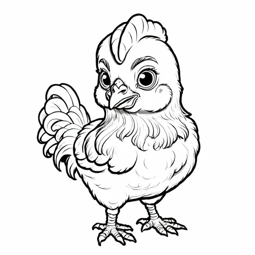 Prompt: Young female dwarf Chicken