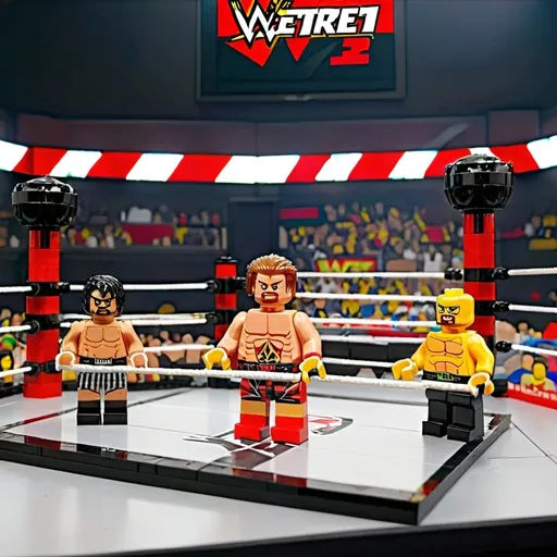 Prompt: wwe Lego set