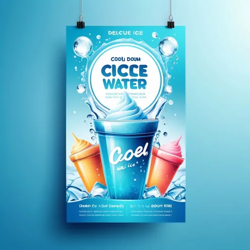 Prompt: Flyer Template Design
Title Section:

Header: “Cool Down with Our Delicious Water Ice!”
Font: Fun and bold, possibly in a vibrant color like blue or aqua.
Background:

Color: Light blue gradient to mimic water.
Texture: Subtle wave patterns or ice crystal graphics to add depth without overwhelming the text.
Product Display Section:

Image Placeholder: Large circular or square cutouts to showcase different flavors of italian ice (e.g., cherry, lemon, blue raspberry).
Flavor Names: Under each image, include the flavor name in a playful font.
Promotion Section:

Text Box: “Perfect Pairing: Water Ice with Every Pizza Order!”
Use a contrasting color (like orange, blue, red or yellow) to make this section pop.
Call to Action:

Button: “Order Now and Beat the Heat!”
Bright and inviting button design with a clickable look.
Footer:

Contact Information: Company logo, website, and social media handles.
Note: “Ask about our special pizza and water ice combo deals!”