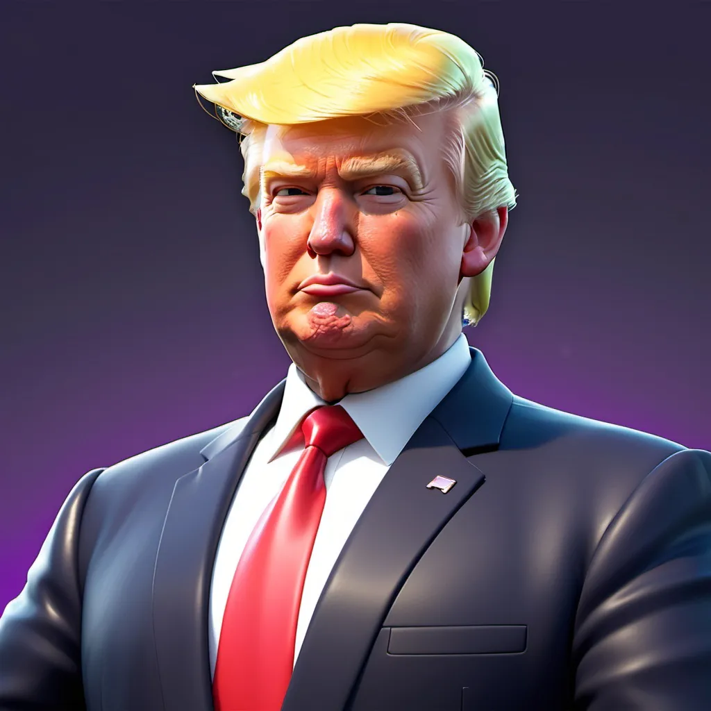 Prompt: Donald Trump in fortnite