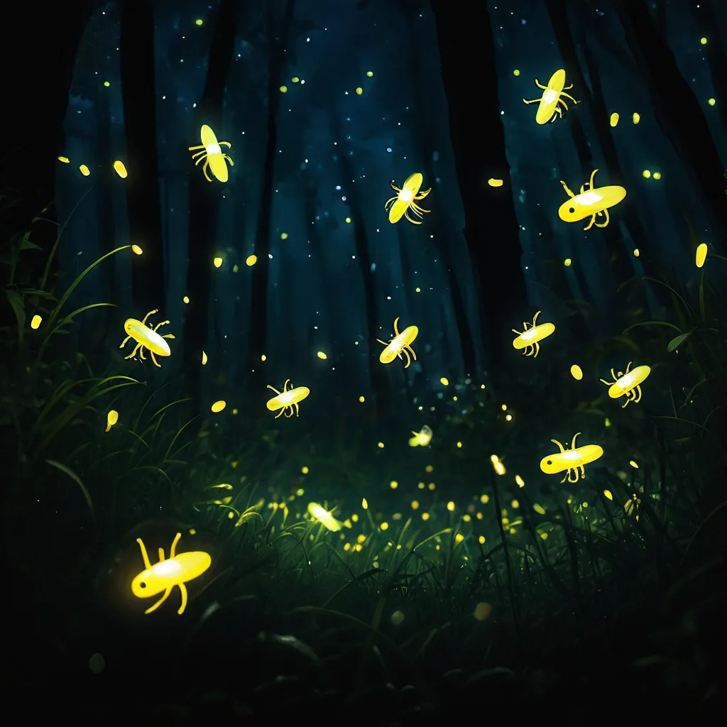 Prompt: fireflies