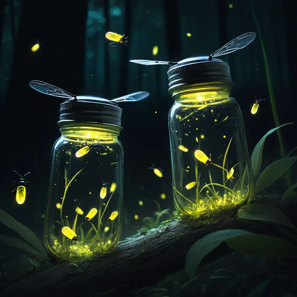 Prompt: fireflies