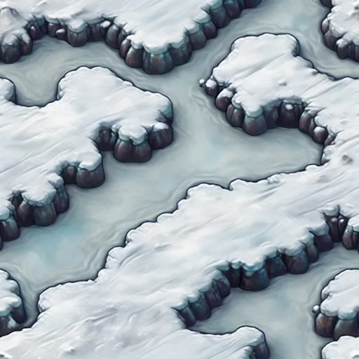 Prompt: oil paint snowt plains terrain texture seen from far away, muted colors, top down, isometric, fantasy rpg world