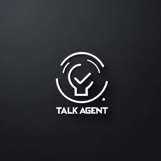 Prompt: Crie uma logo com o nome "Talk Agent" Design de logotipo minimalista, linhas limpas, estética moderna, esquema de cores monocromático, elegante e profissional.
