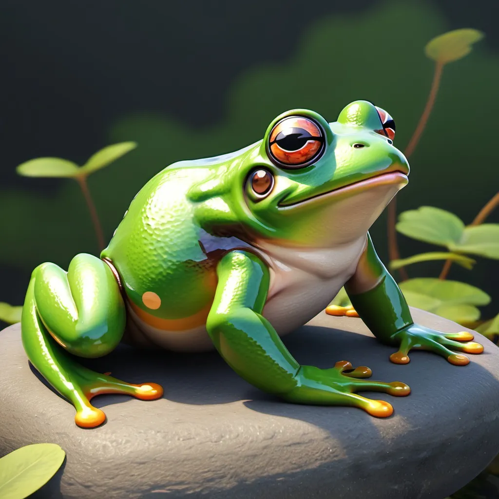 Prompt: frog animated chonky

