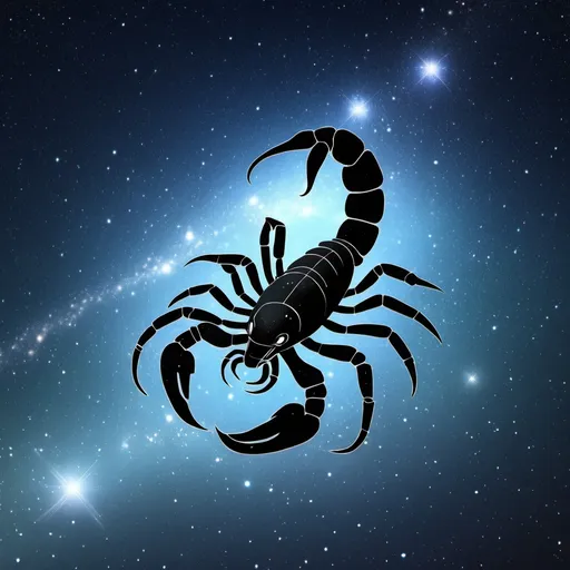 Prompt: 1 zodiac scorpion in the sky constellation Scorpius

