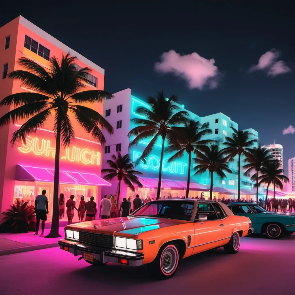 Prompt: Miami south beach, VIce City vibe