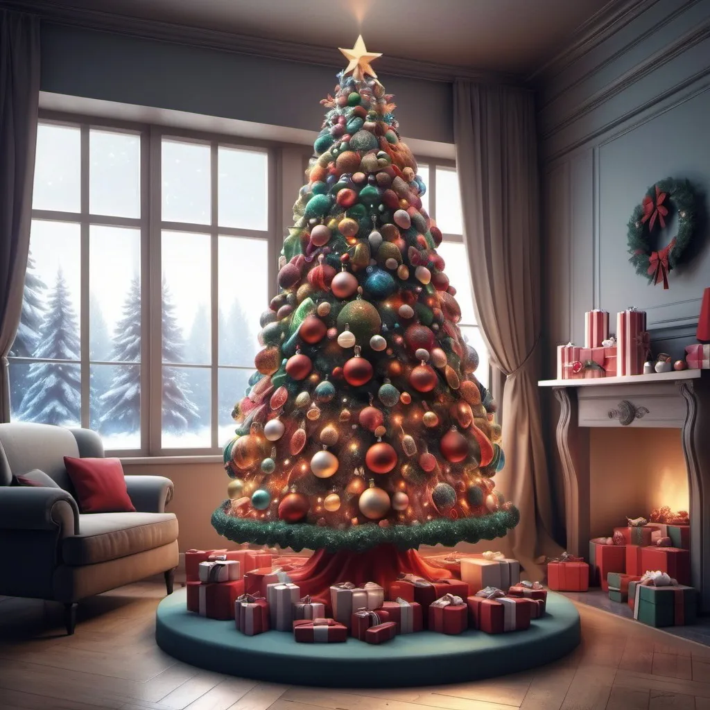 Prompt: fantasy christmas tree
