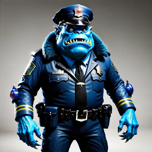 Prompt: Monster police officer