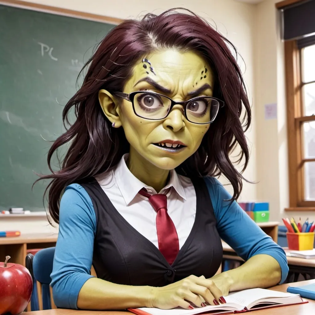 Prompt: female monster teacher