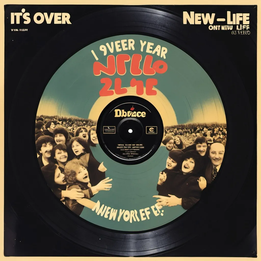 Prompt: It’s Over, New Year, New Life, vinyl record 