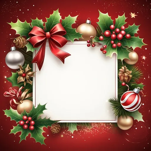 Prompt: Christmas banner a4 blank