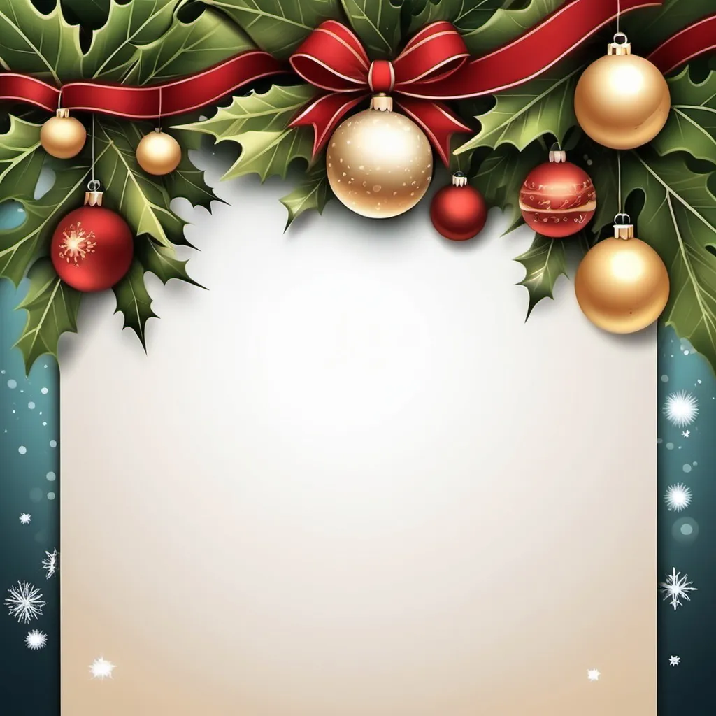 Prompt: Christmas banner a4 blank