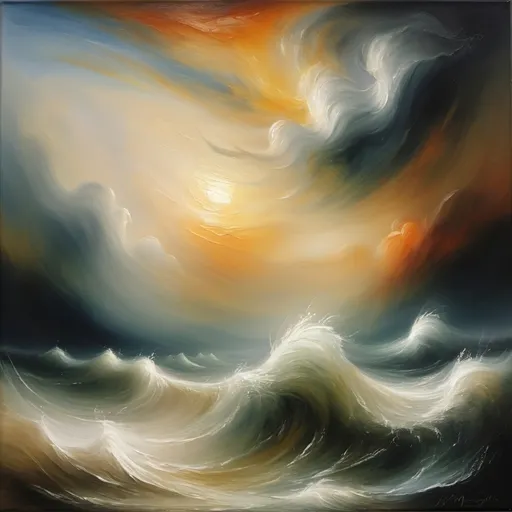 Prompt: everflowing essence, style: oil painting in the style of J. M. W. Turner