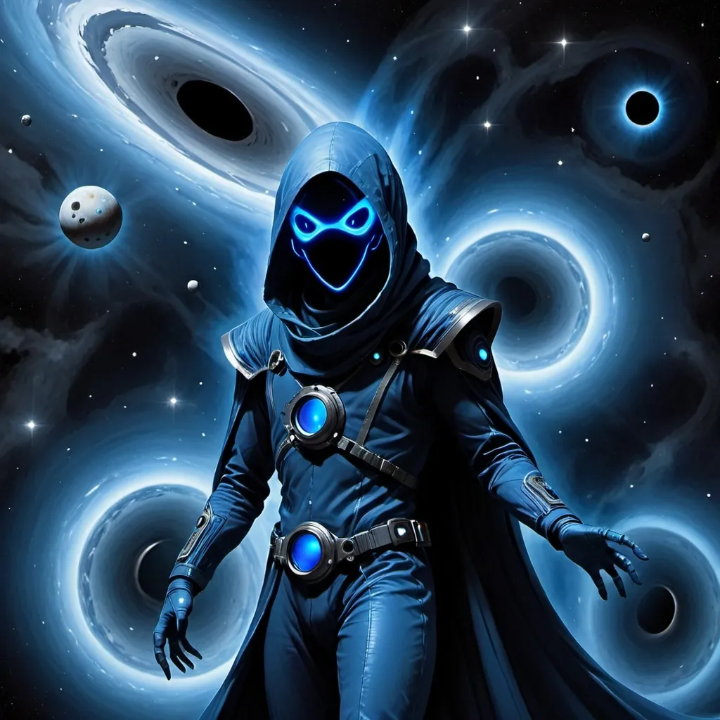 Prompt: blue Echo Void lurker in space