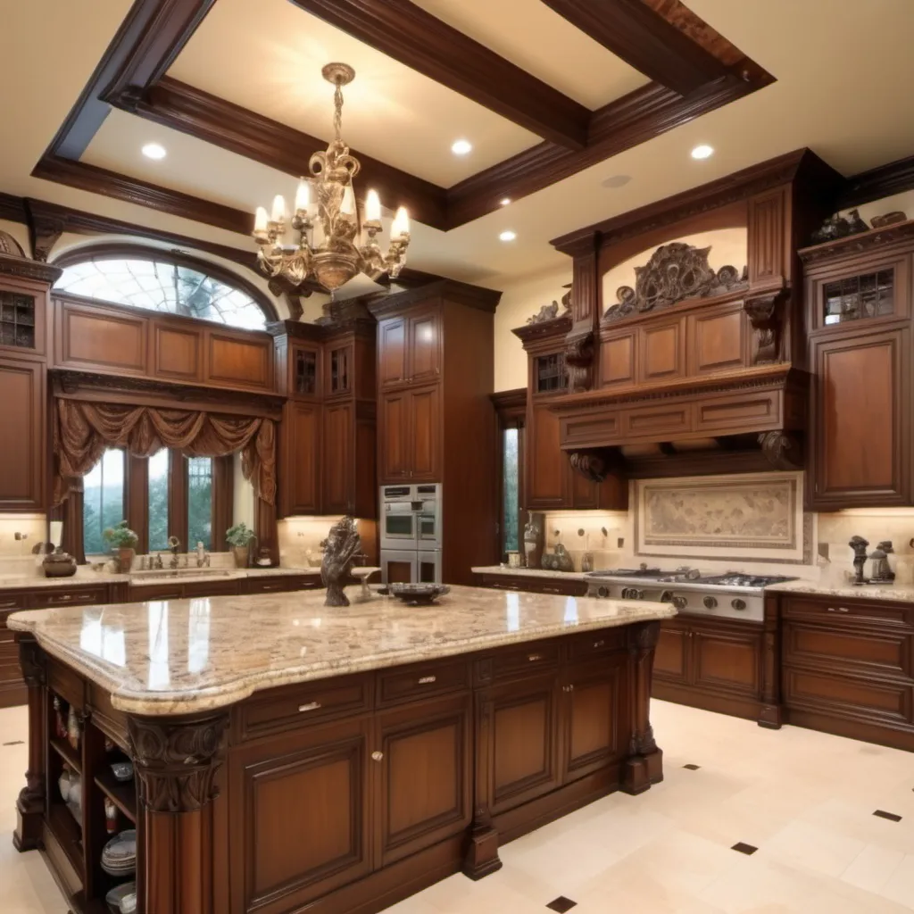 Prompt: million dollar kitchen in mansion