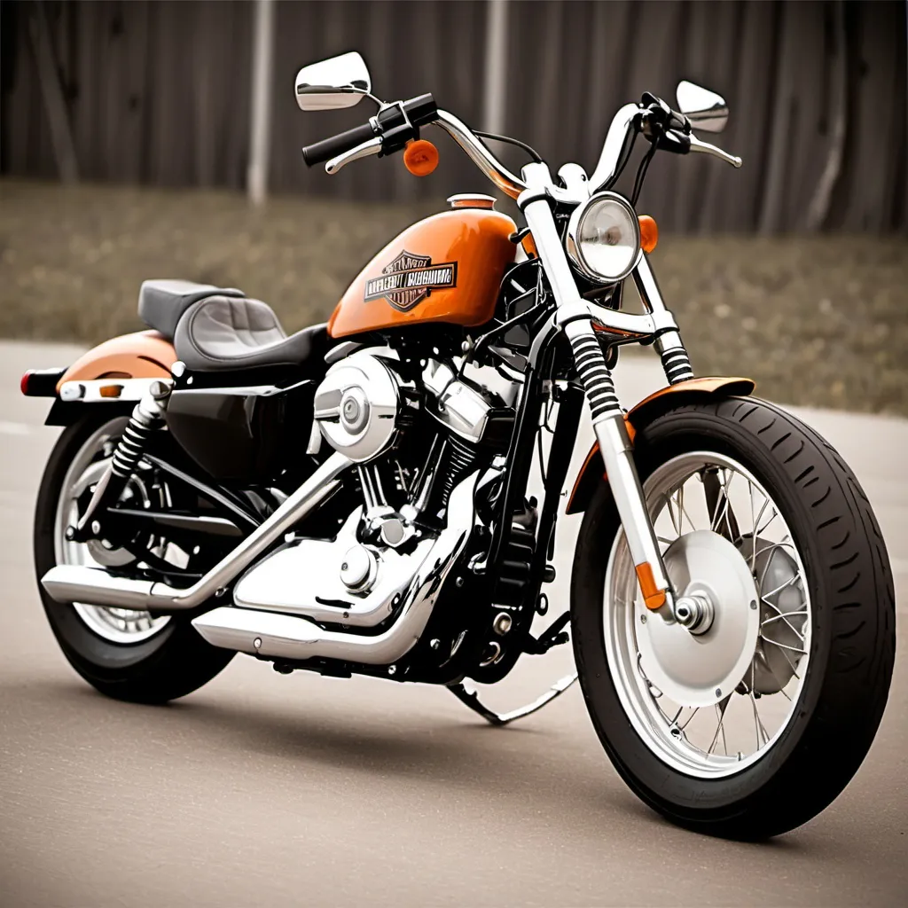 Prompt: Harley-Davidson sportster version old vintage