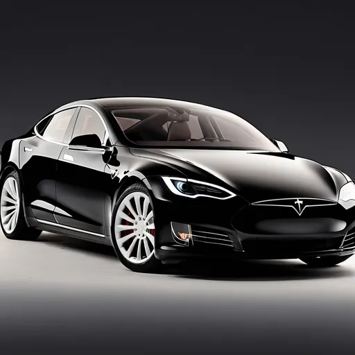 Prompt: Tesla Model S black 2024 year