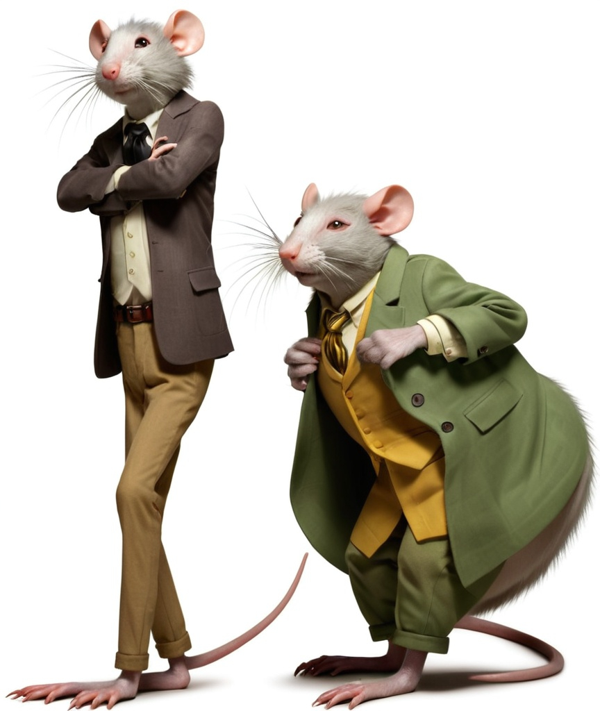 Prompt: Jasper and Horace as rats