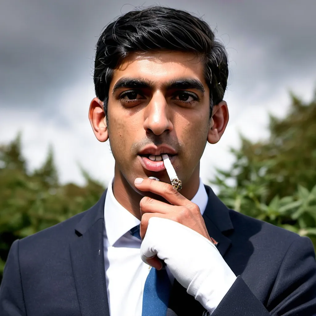 Prompt: rishi sunak smoking weed









