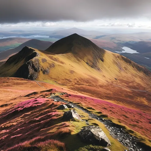 Prompt: Ben Lawers Scotland Colourful Mountain Il