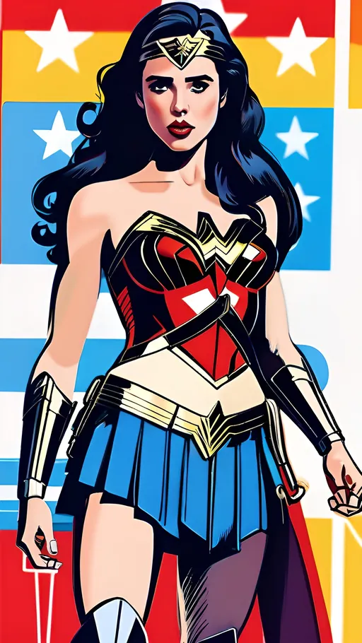 Prompt: margaret qualley as wonder woman