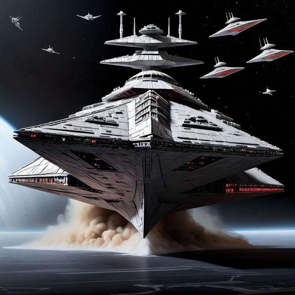 Prompt: Star Wars giant destroyer starship